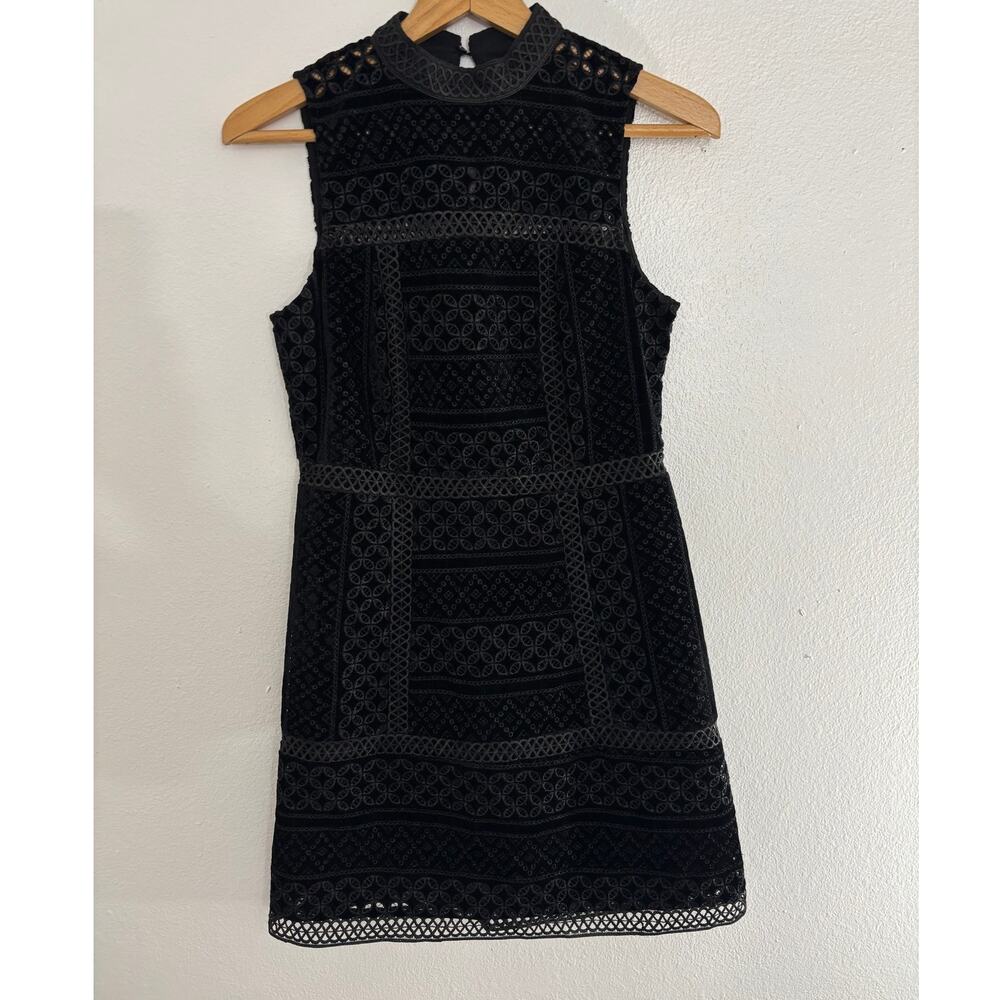 TOPSHOP Black Sleeveless Dress Lace Lightweight Short Women Size 6